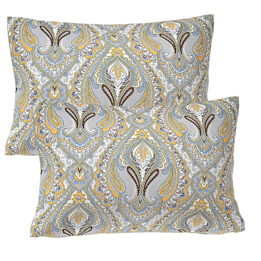 Classic Golden Paisley Double Bed Sheet