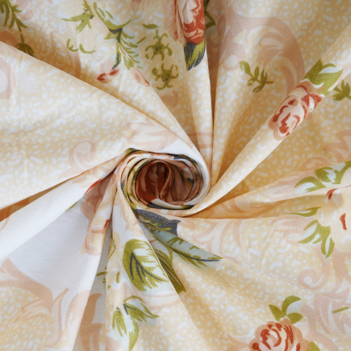 Vintage Victorian Rose Double Bed Sheet