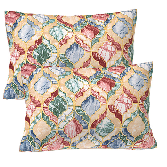 Jewel-Tone Mosaic Double Bed Sheet