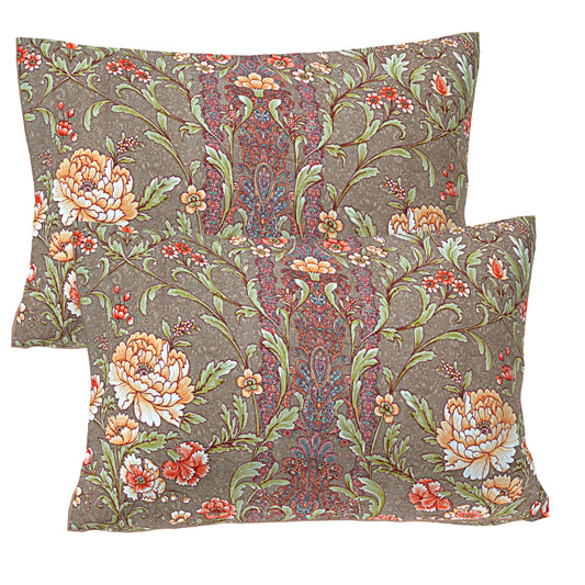 Autumn Heritage Bloom Double Bed Sheet