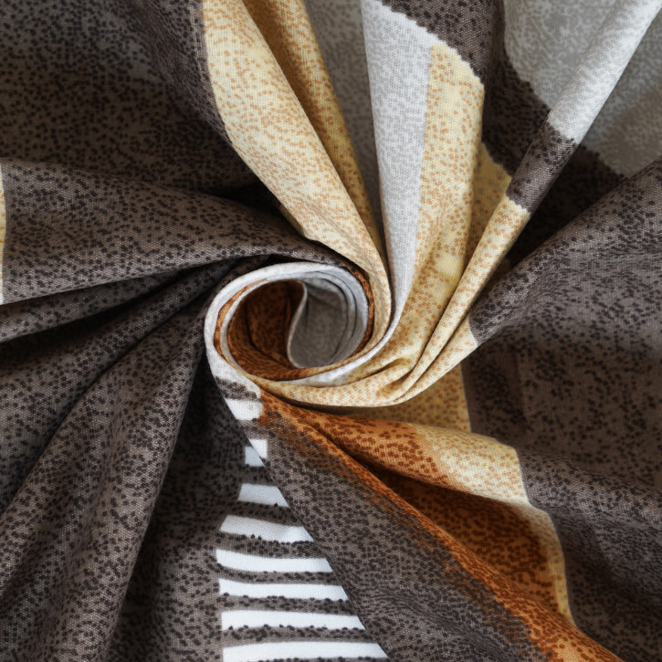 Rust Mosaic Abstract Double Bed Sheet