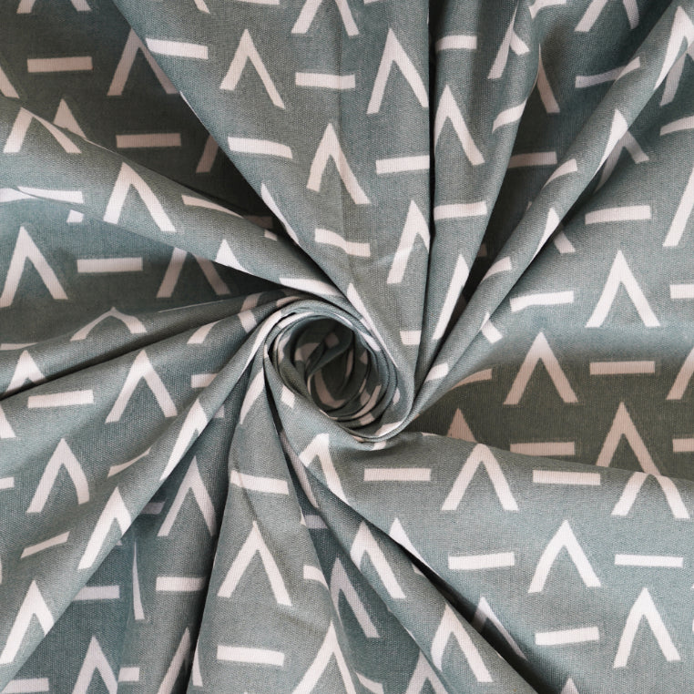 Nordic Teal Chevron Double Bed Sheet