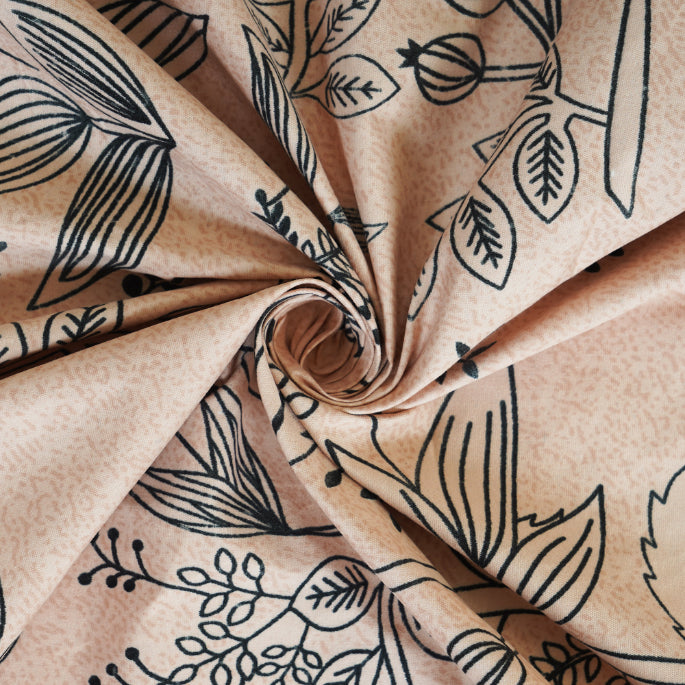 Blush Willow Silhouette Double Bed Sheet
