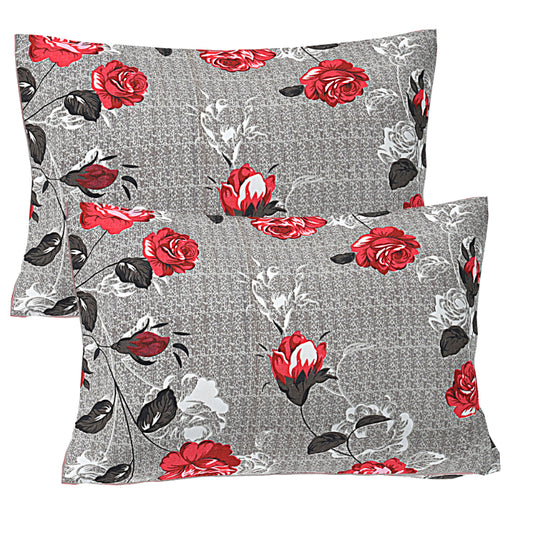 Crimson Rose Shadow Double Bed Sheet
