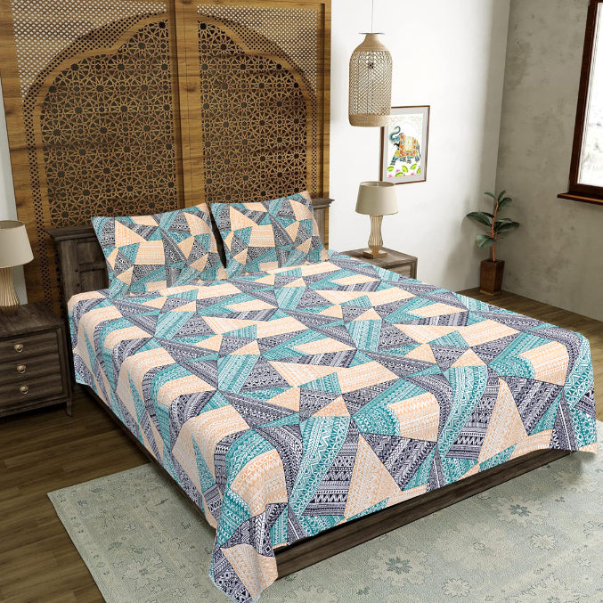 Geometric Mosaic Double Bed Sheet