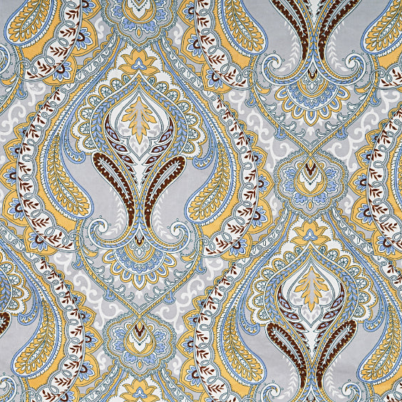 Classic Golden Paisley Double Bed Sheet