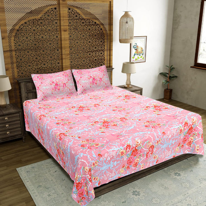 Enchanted Rose Garden Double Bed Sheet