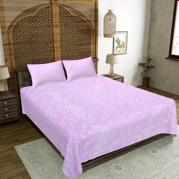 Lavender Meadow Double Bed Sheet
