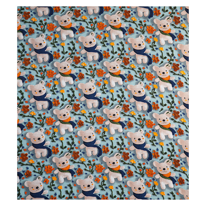 Playful Koala Pattern Double Bed Sheet