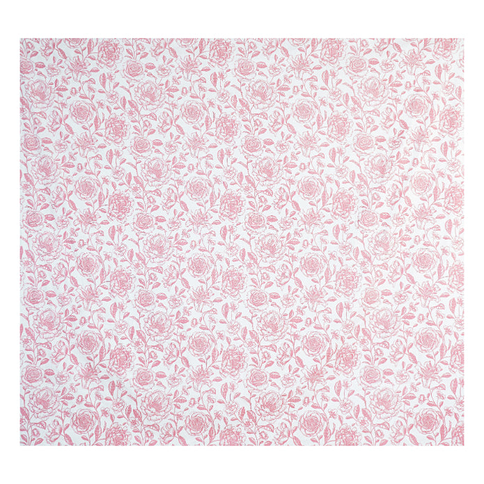 Crimson Rose Sketch Double Bed Sheet