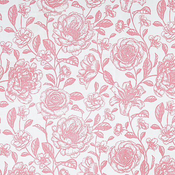 Crimson Rose Sketch Double Bed Sheet