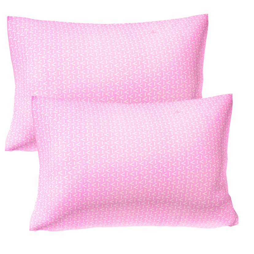 Pink Chevron Minimal Double Bed Sheet
