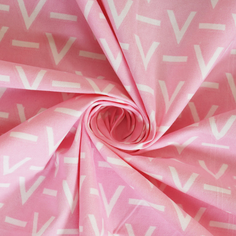 Pink Chevron Minimal Double Bed Sheet