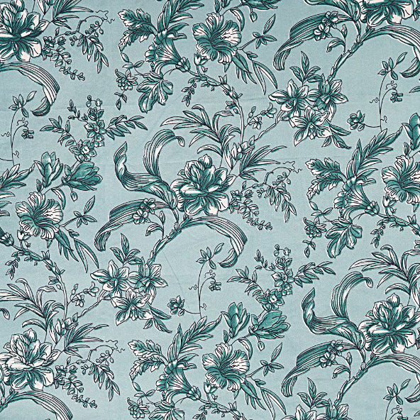 Teal Garden Vine Double Bed Sheet