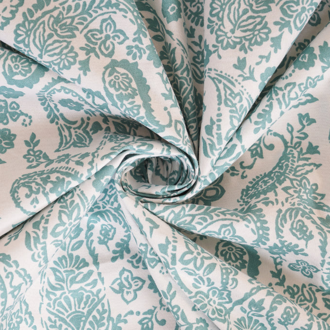 Mint Paisley Frost Double Bed Sheet