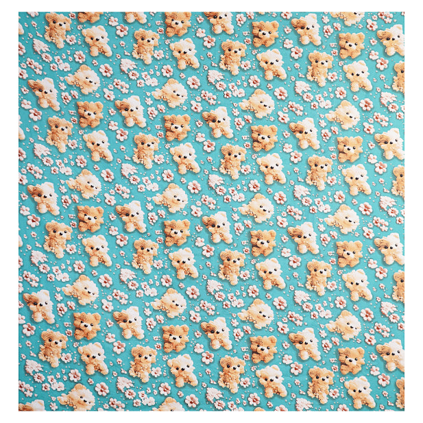 Puppy Love & Petals Double Bed Sheet