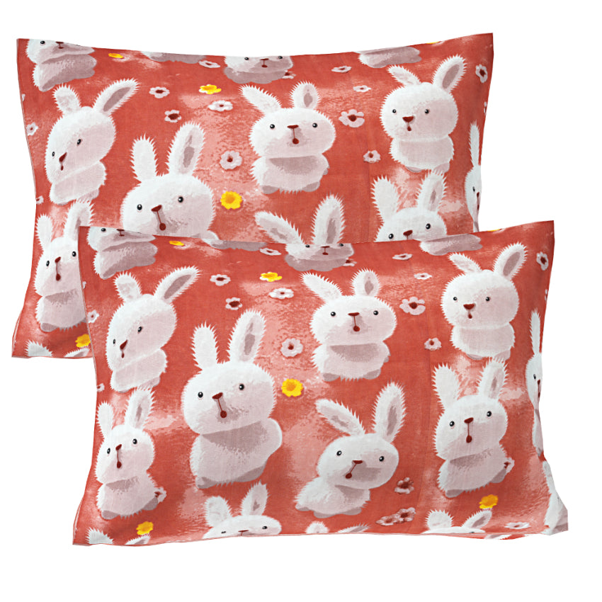 Ruby Bunny Hop Double Bed Sheet