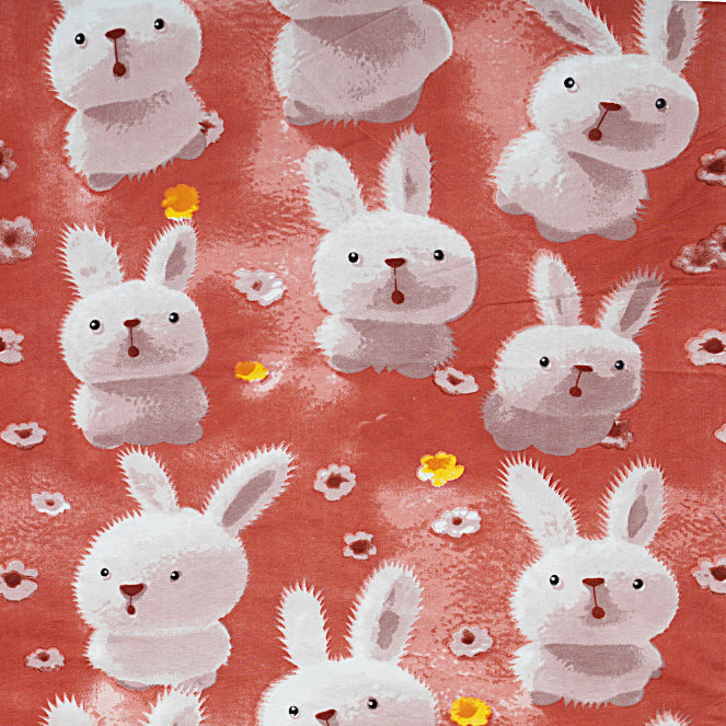 Ruby Bunny Hop Double Bed Sheet