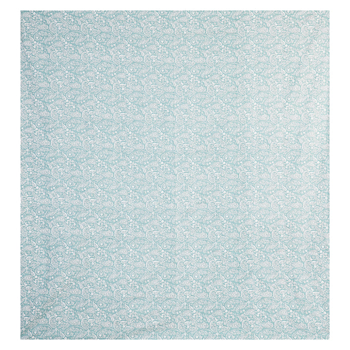 Powder Blue Paisley Double Bed Sheet