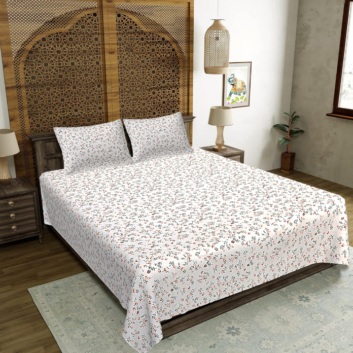 Midnight Blossom Spring Double Bed Sheet
