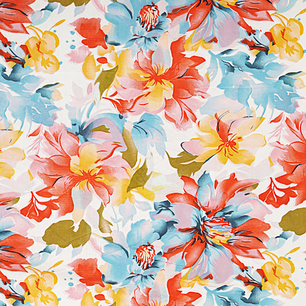Tropical Hibiscus Burst Double Bed Sheet
