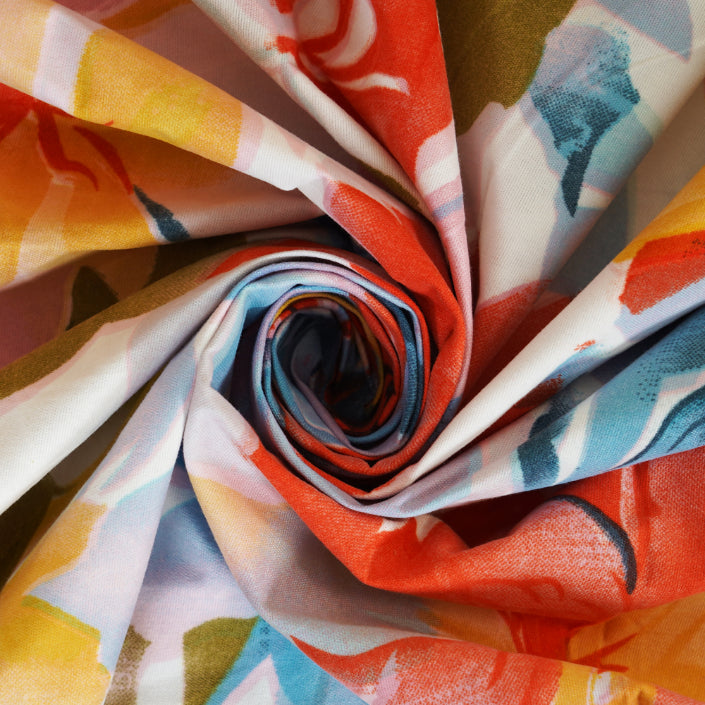 Tropical Hibiscus Burst Double Bed Sheet