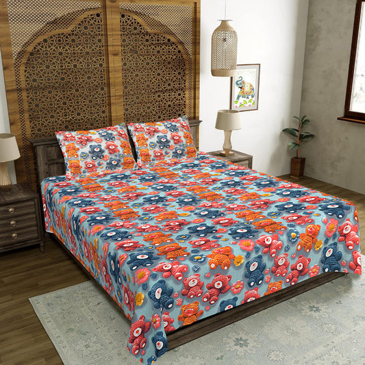 Teddy Bear Picnic Double Bed Sheet