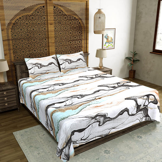 Onyx Marble Wave Double Bed Sheet