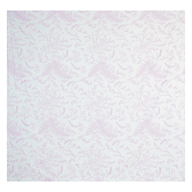 Lavender Fern Sketch Double Bed Sheet