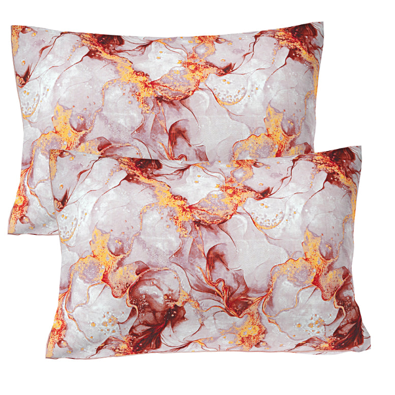 Copper Liquid Marble Double Bed Sheet