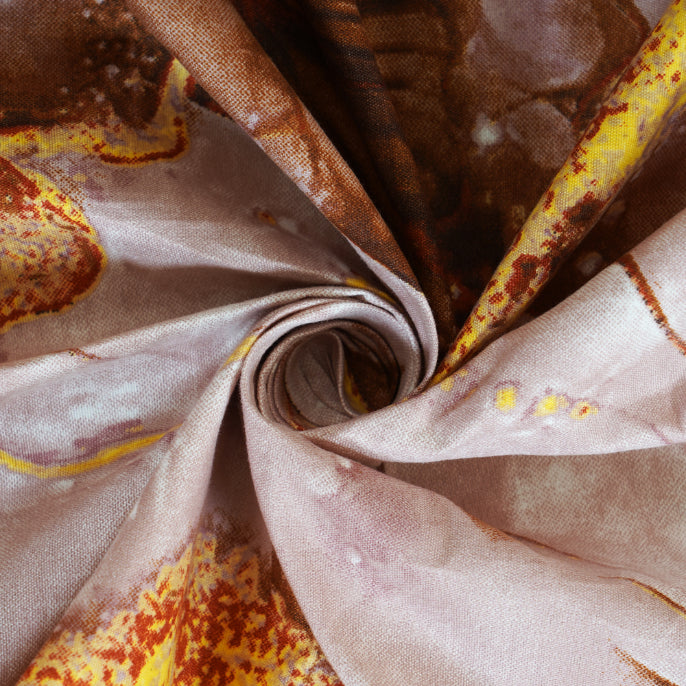 Copper Liquid Marble Double Bed Sheet