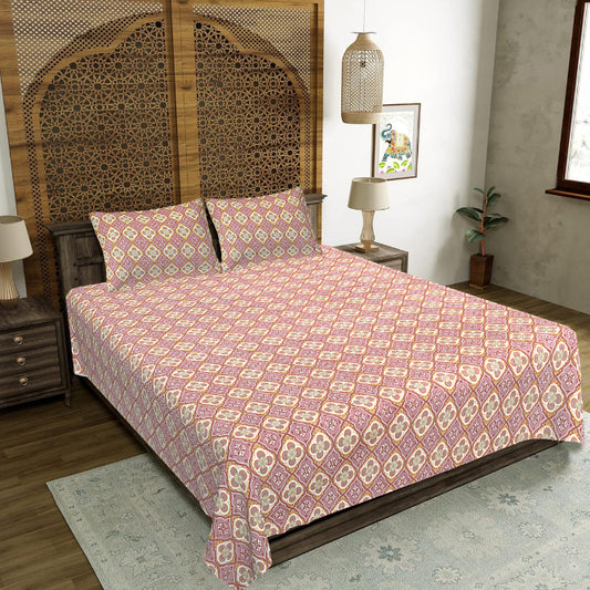 Regal Mughal Lattice Double Bed Sheet