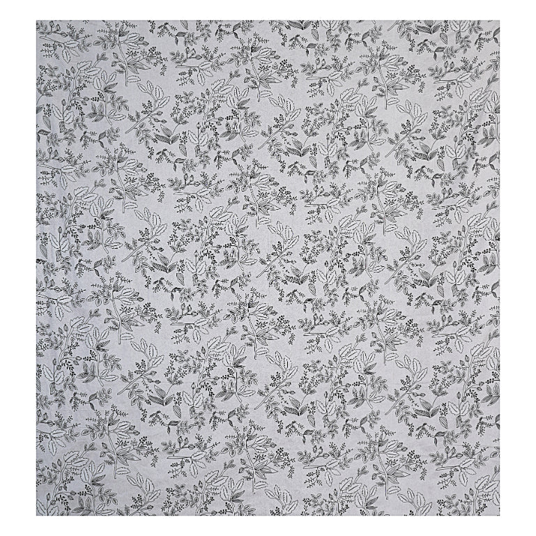 Midnight Botanical Sketch Double Bed Sheet