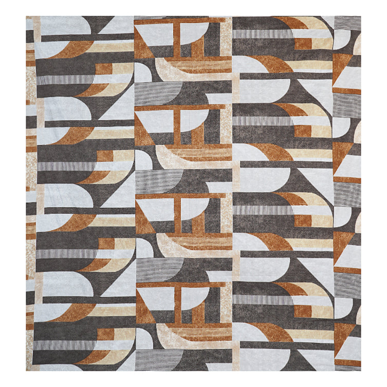 Rust Mosaic Abstract Double Bed Sheet
