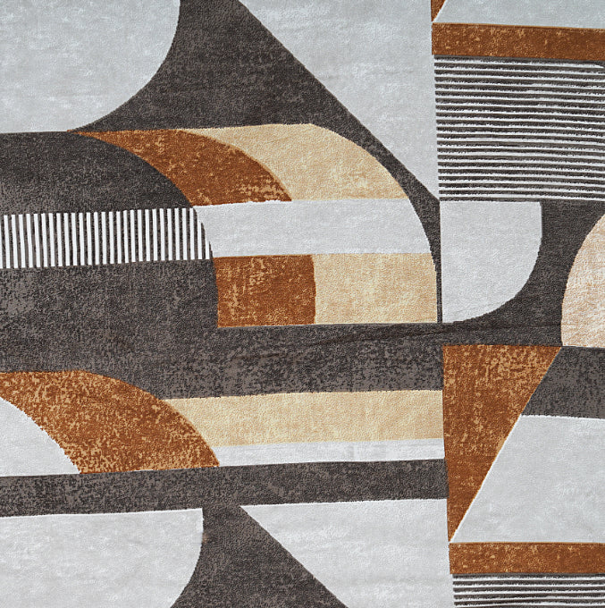 Rust Mosaic Abstract Double Bed Sheet