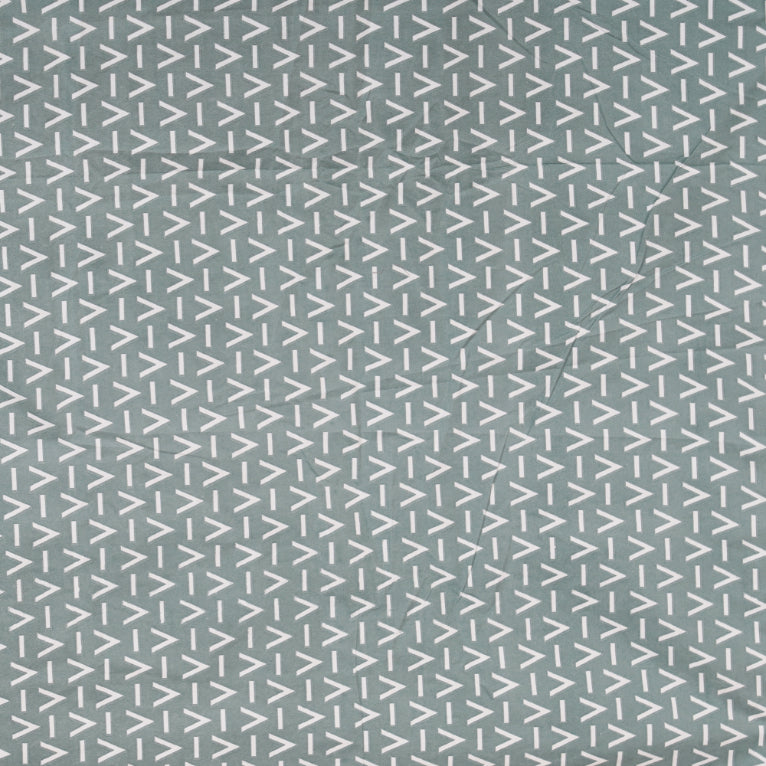 Nordic Teal Chevron Double Bed Sheet