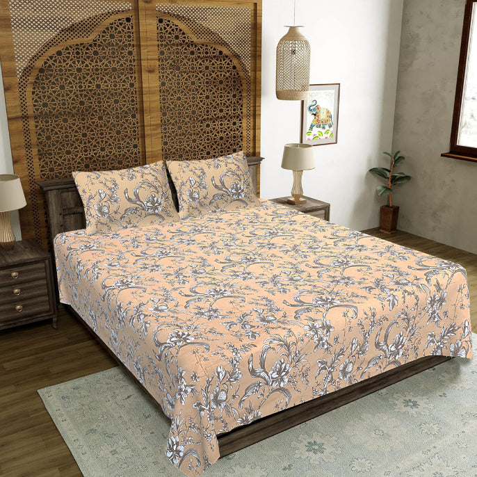 Sandstone Vintage Vine Double Bed Sheet