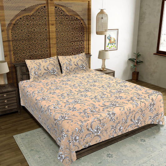 Sandstone Vintage Vine Double Bed Sheet