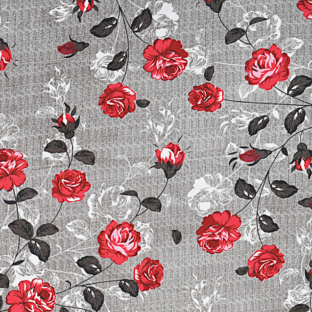 Crimson Rose Shadow Double Bed Sheet