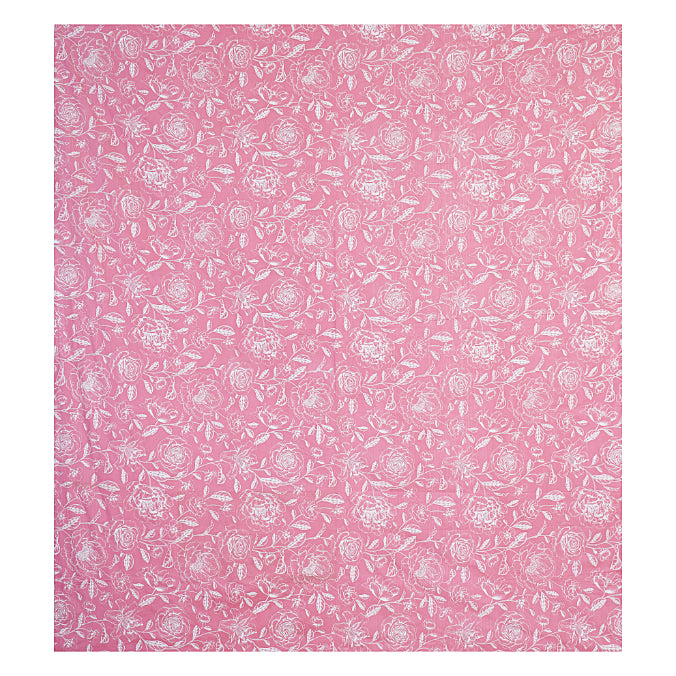 Electric Pink Sketch Double Bed Sheet