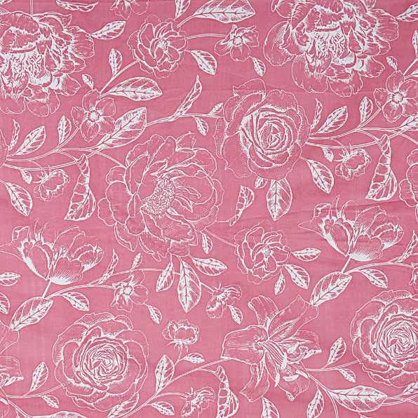 Electric Pink Sketch Double Bed Sheet
