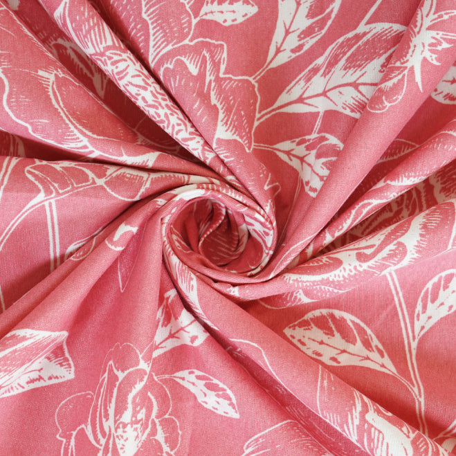 Electric Pink Sketch Double Bed Sheet