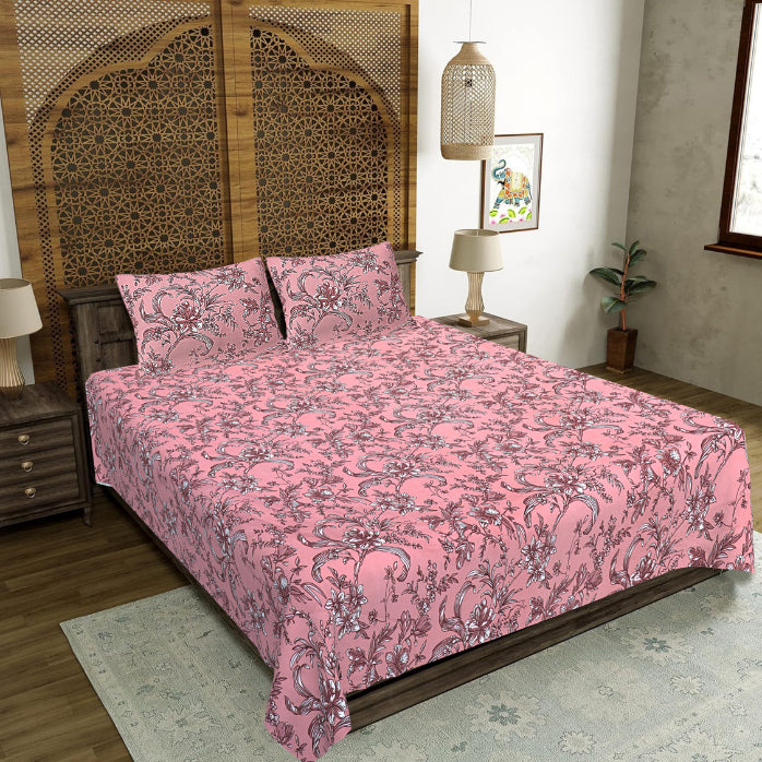 Rosewood Heritage Print Double Bed Sheet