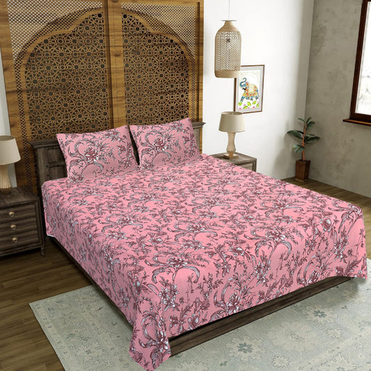 Rosewood Heritage Print Double Bed Sheet